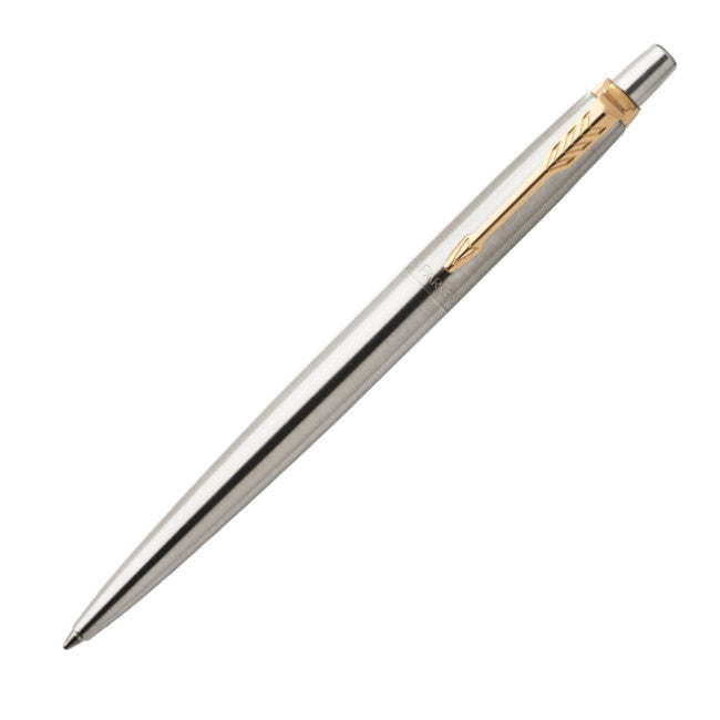 Parker Jotter Ballpoint Pen - Stainless Steel with Gold Clip