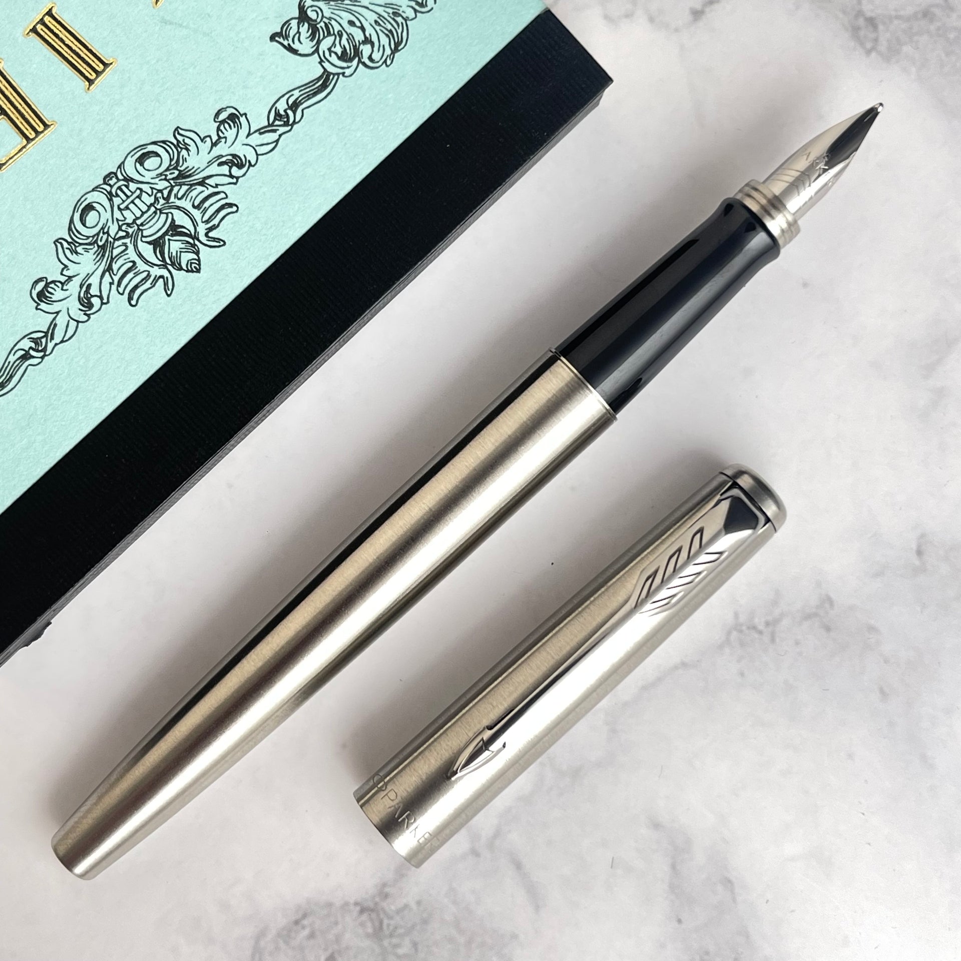 Parker Jotter Fountain Pen Stainless Steel with Chrome Trim
