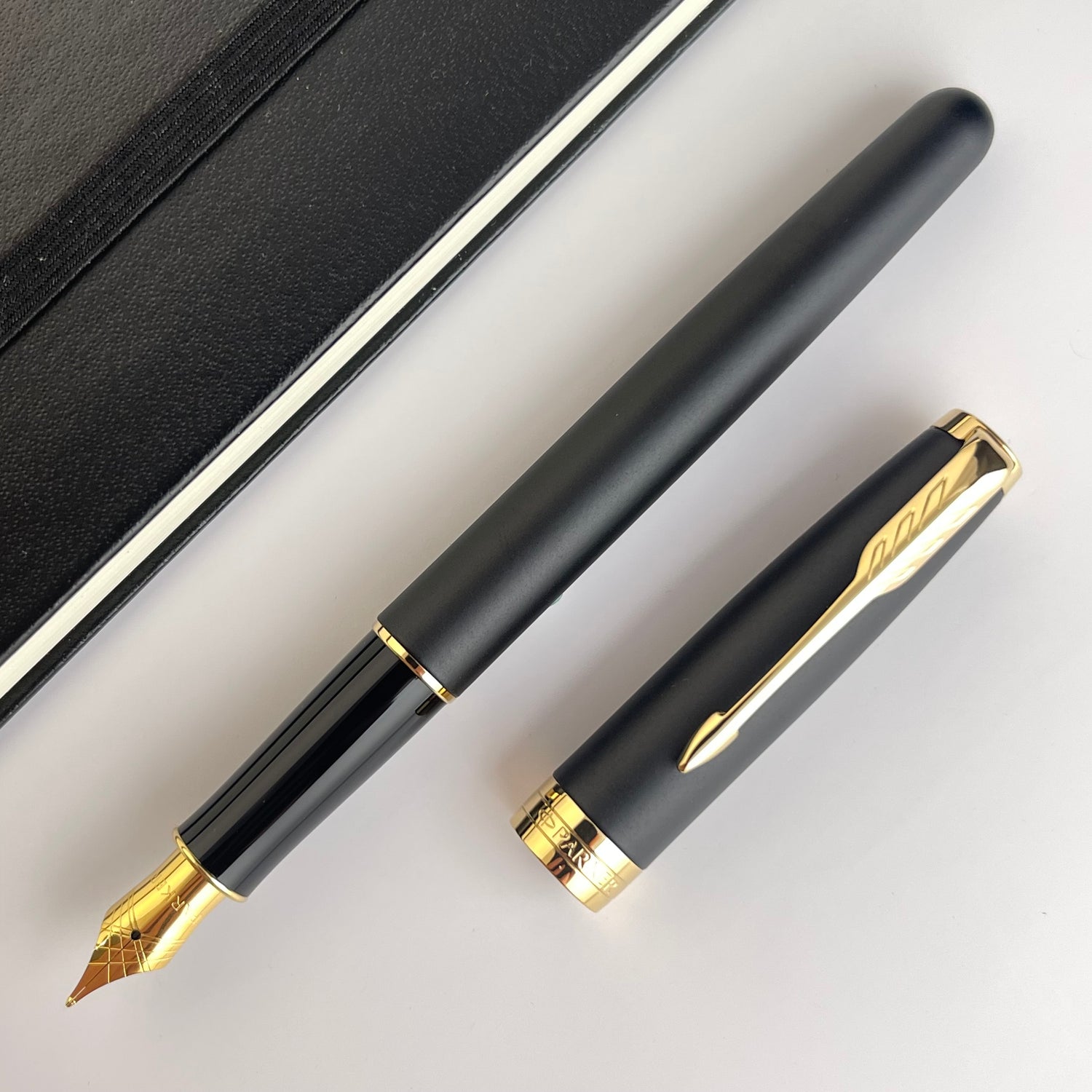Parker Sonnet Fountain Pen Black with Gold Trim – Atlas Stationers
