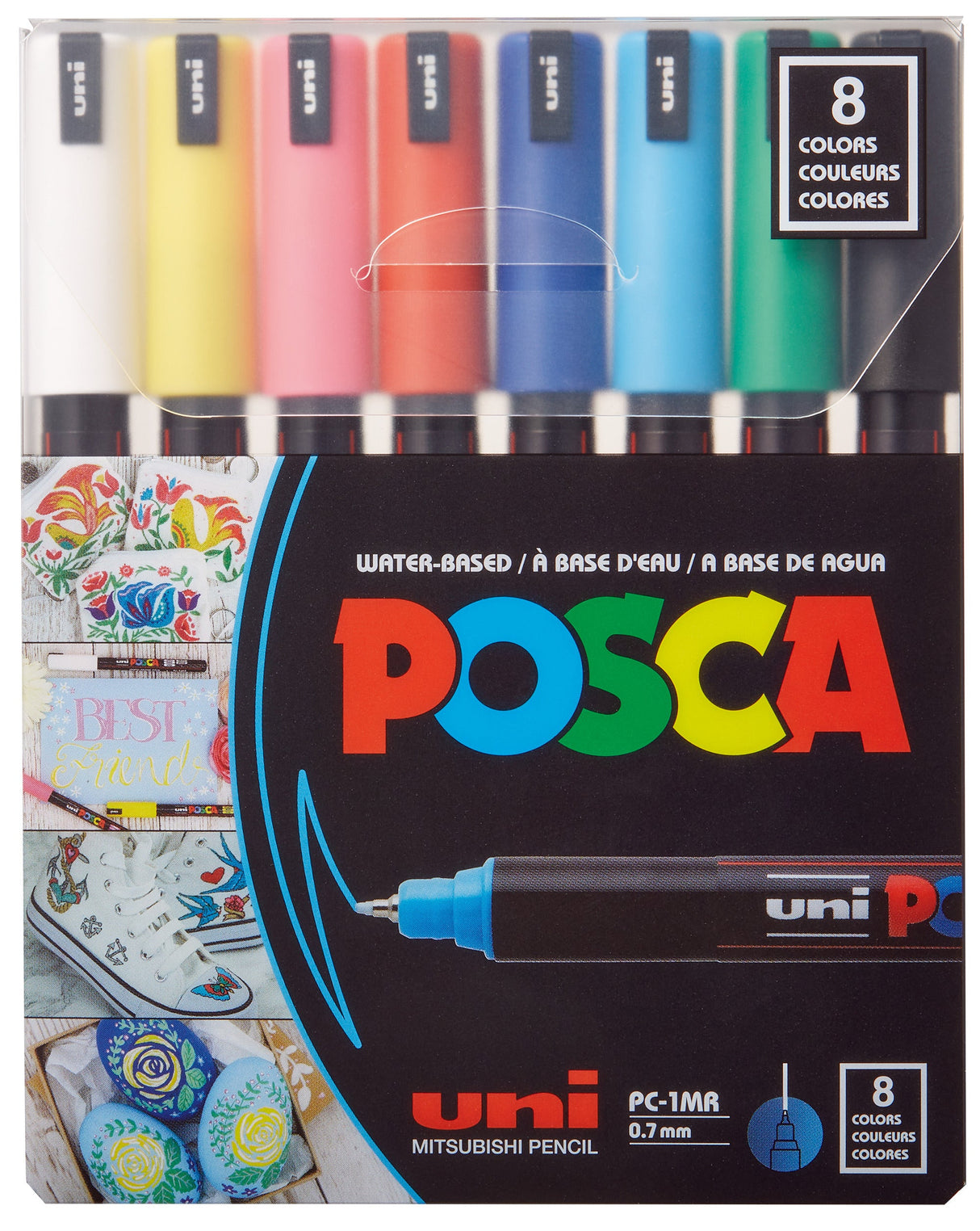 Uni POSCA PC-1MR Water-Based Paint Markers (8 Pack)