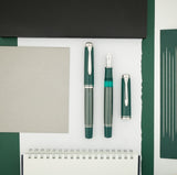 Pelikan M815 Metal Striped Fountain Pen - Green (Special Edition)