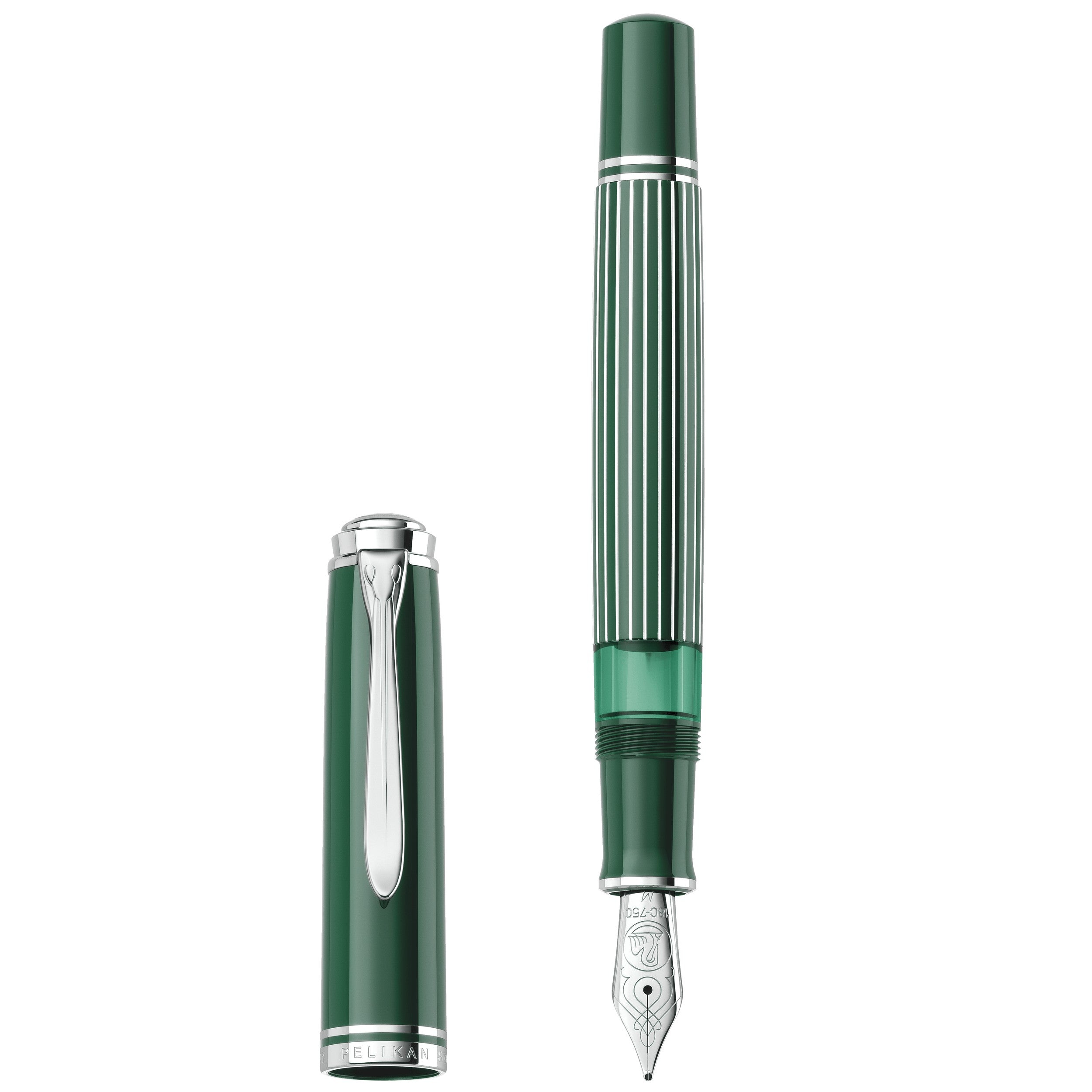 ペリカン Pelikan m815 Pelikan M815 Metal Striped Fountain Pen - Green (Special Edition