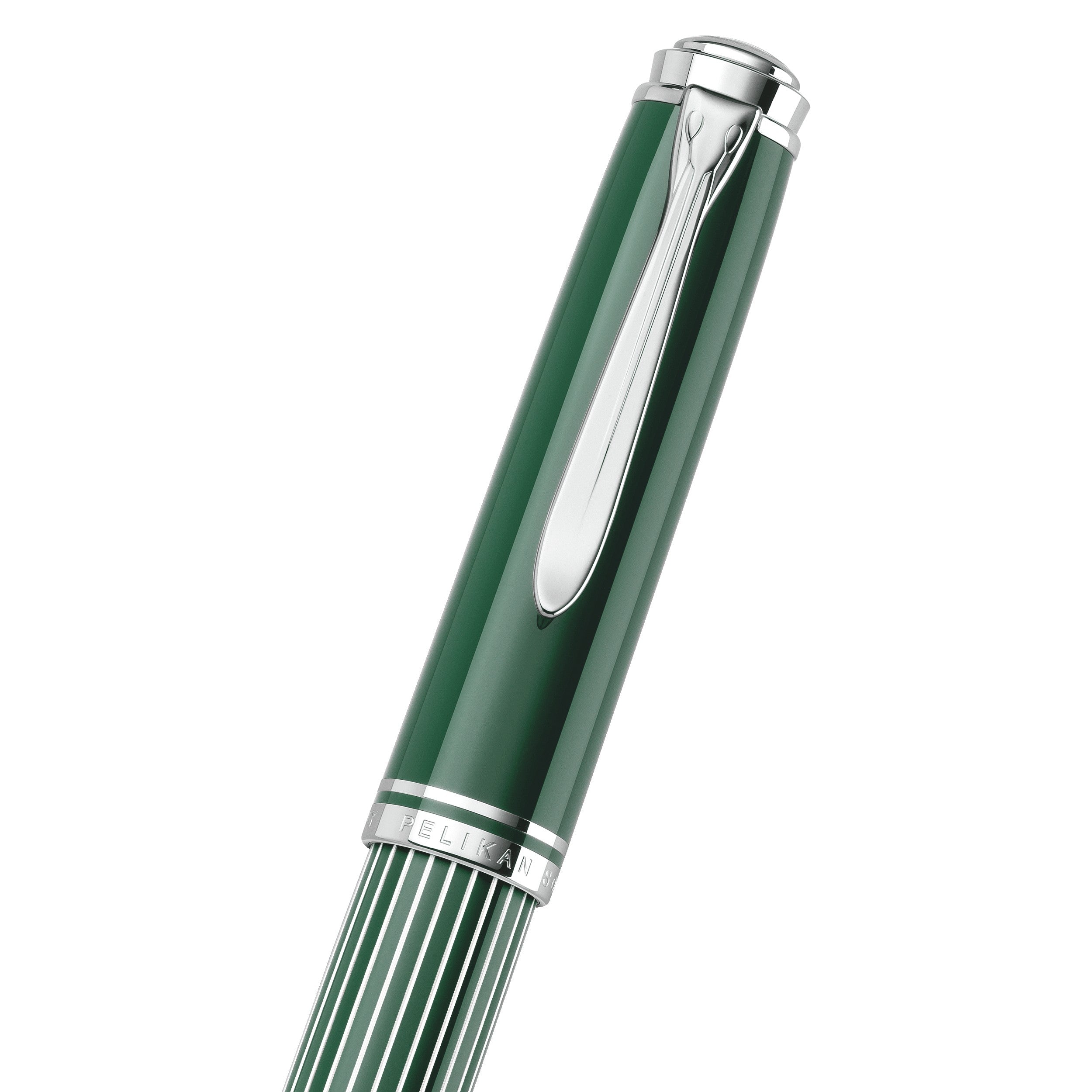 Pelikan M815 Metal Striped Fountain Pen - Green (Special Edition