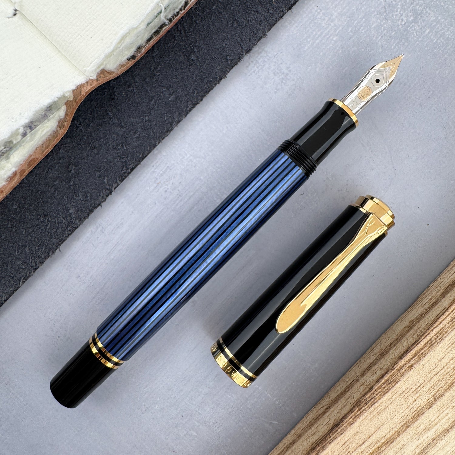 Pelikan Souveran M400 Fountain Pen - Black / Blue