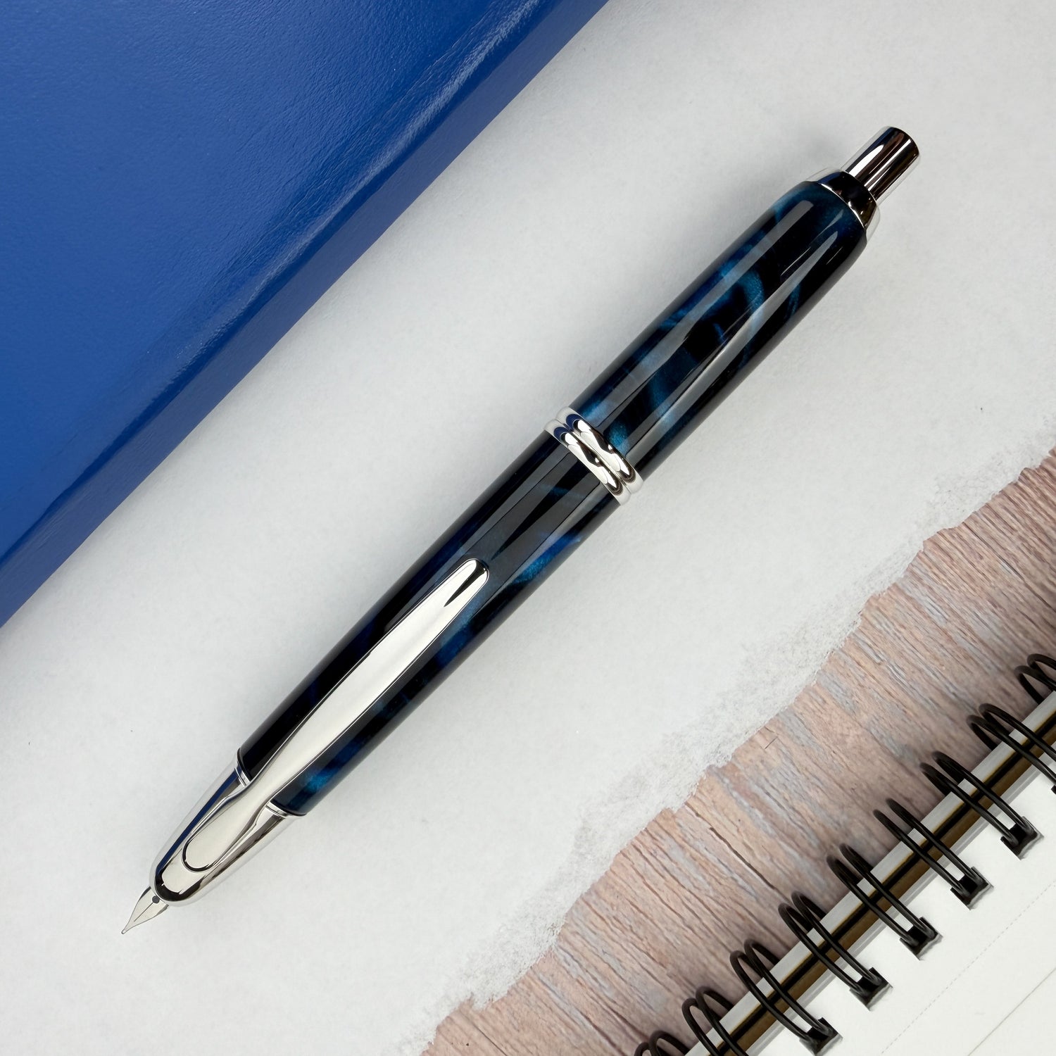 Pilot Vanishing Point SE Fountain Pen - Marble Blue