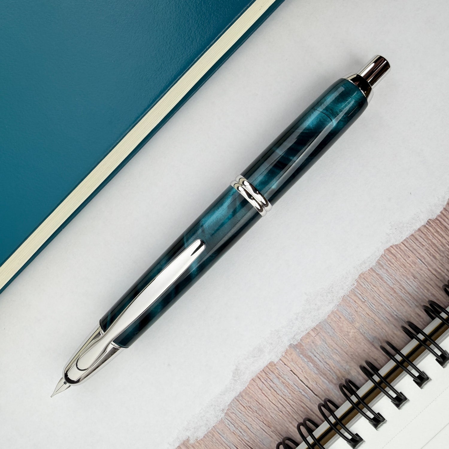 Pilot Vanishing Point SE Fountain Pen - Marble Green
