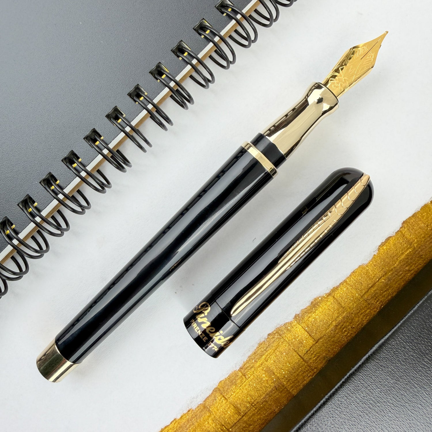 Pineider UR Avatar Anniversary Fountain Pen - Black with Gold Trim (Special Edition)