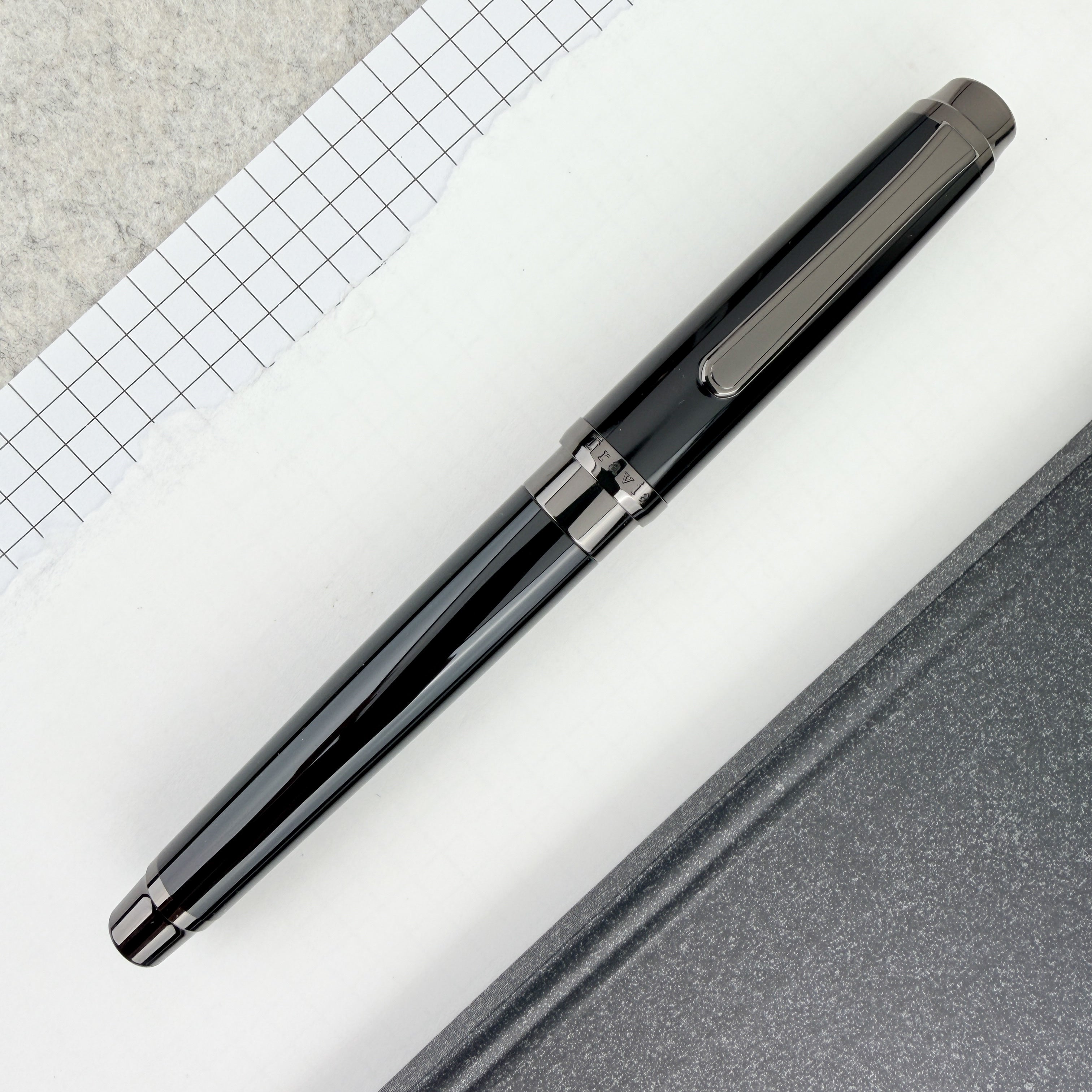 Platinum #3776 Century Travia Fountain Pen - Onyx Black (Limited