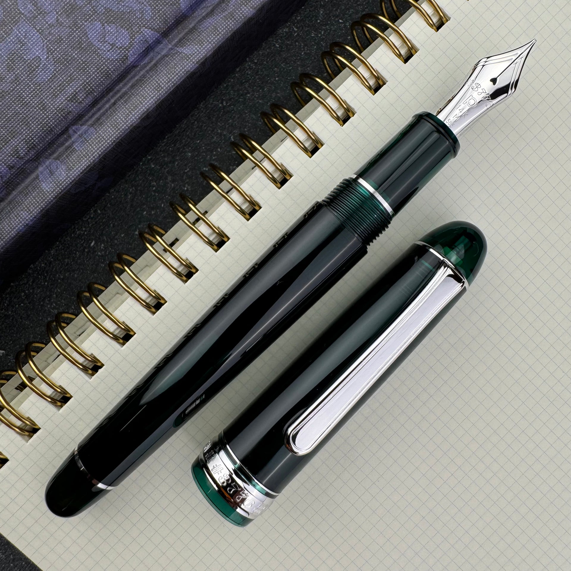 Platinum #3776 Century Fountain Pen - Laurel Green with Rhodium