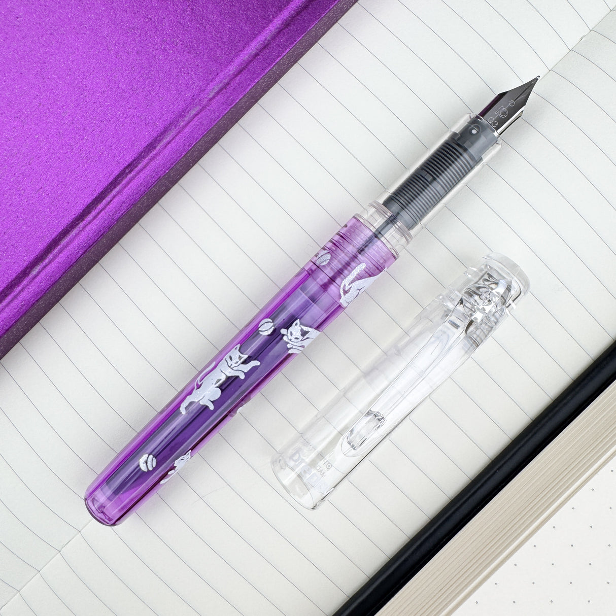Platinum Preppy Wa Modern Maki-e Fountain Pen - Neko (Limited Edition)