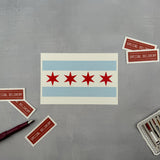 Chicago Postcard - Flag