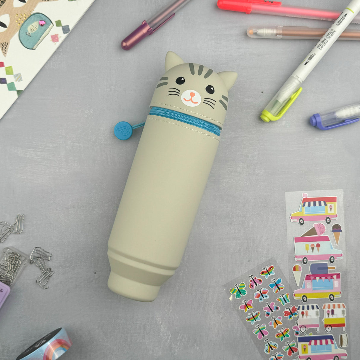 PuniLabo Stand Up Pen Case - American Short Hair