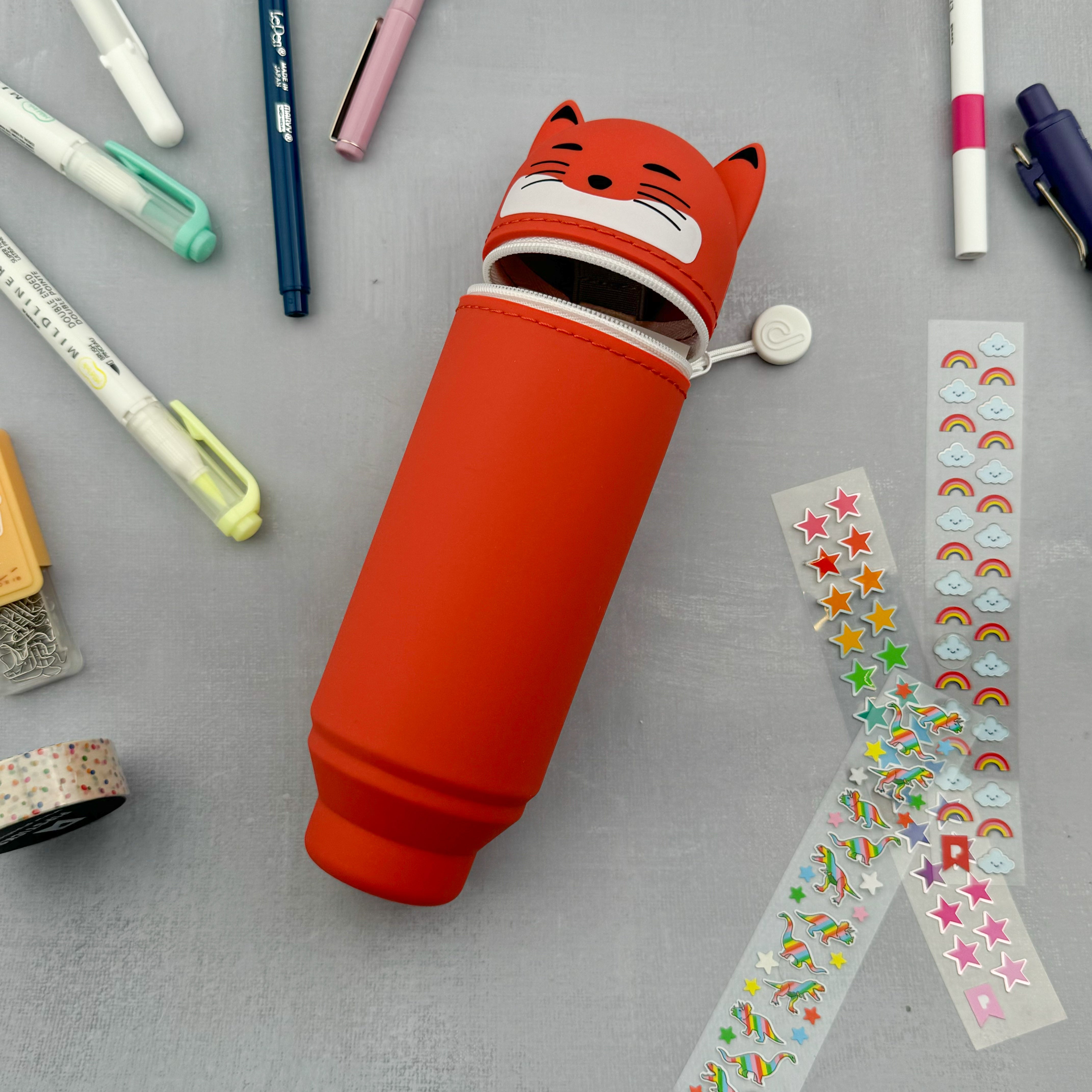 PuniLabo Stand Up Pen Case - Red Fox – Atlas Stationers