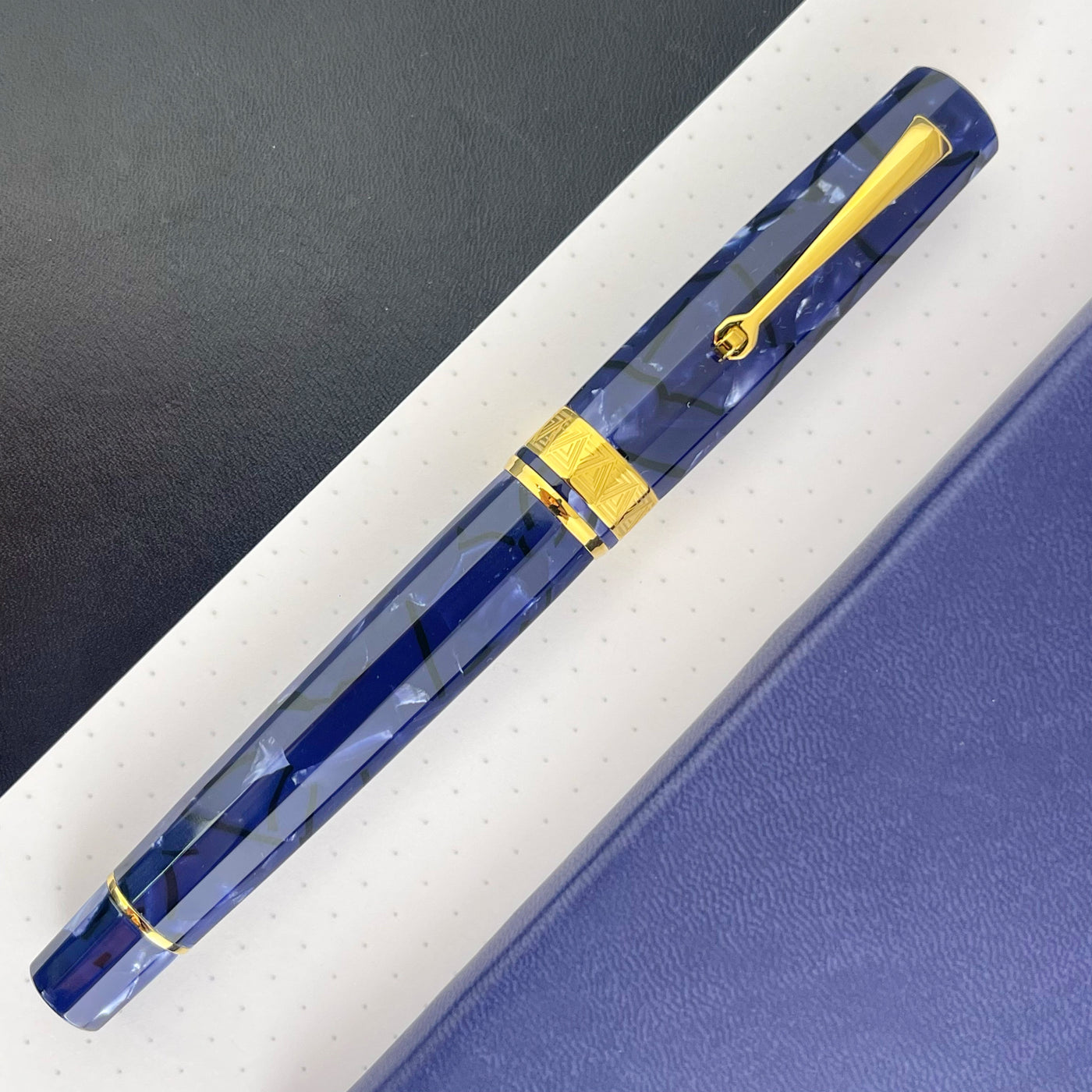 Omas Paragon Fountain Pen - Blue Royale w/ Gold