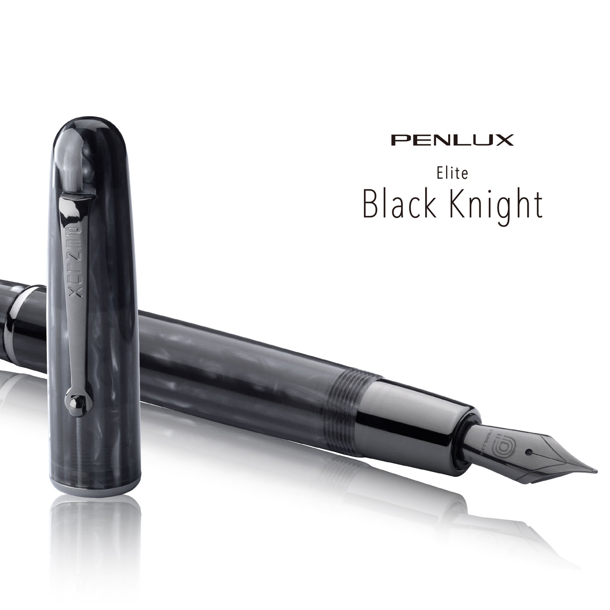 Penlux Elite Fountain Pen - Black Knight