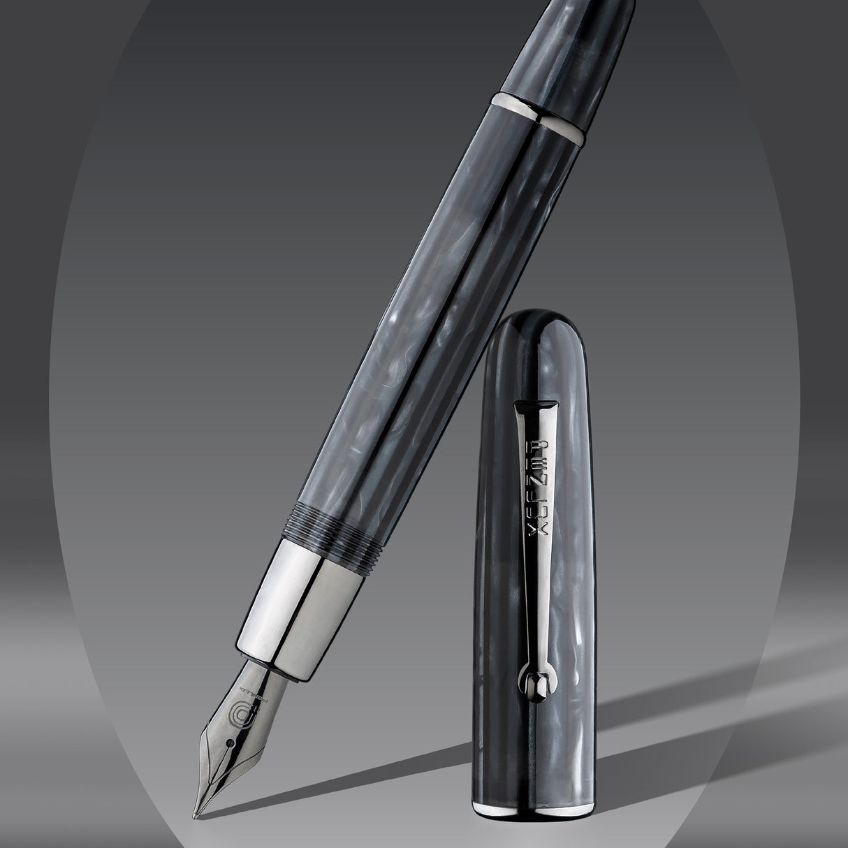 Penlux Elite Fountain Pen - Black Knight