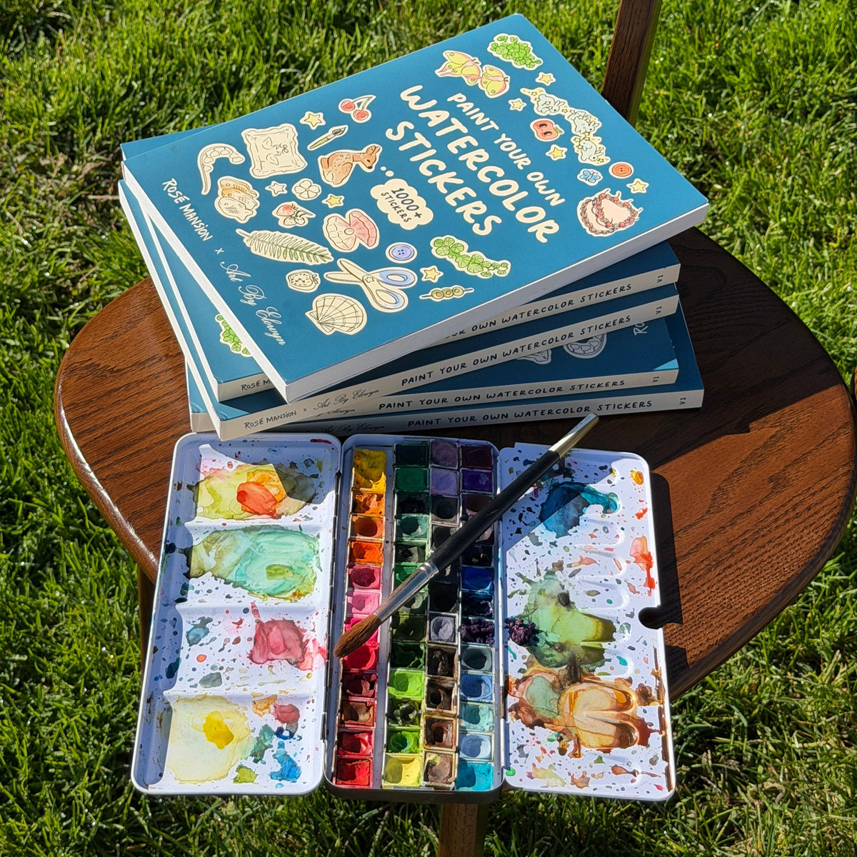 Art By Elowyn Paint Your Own Watercolor Stickers Book