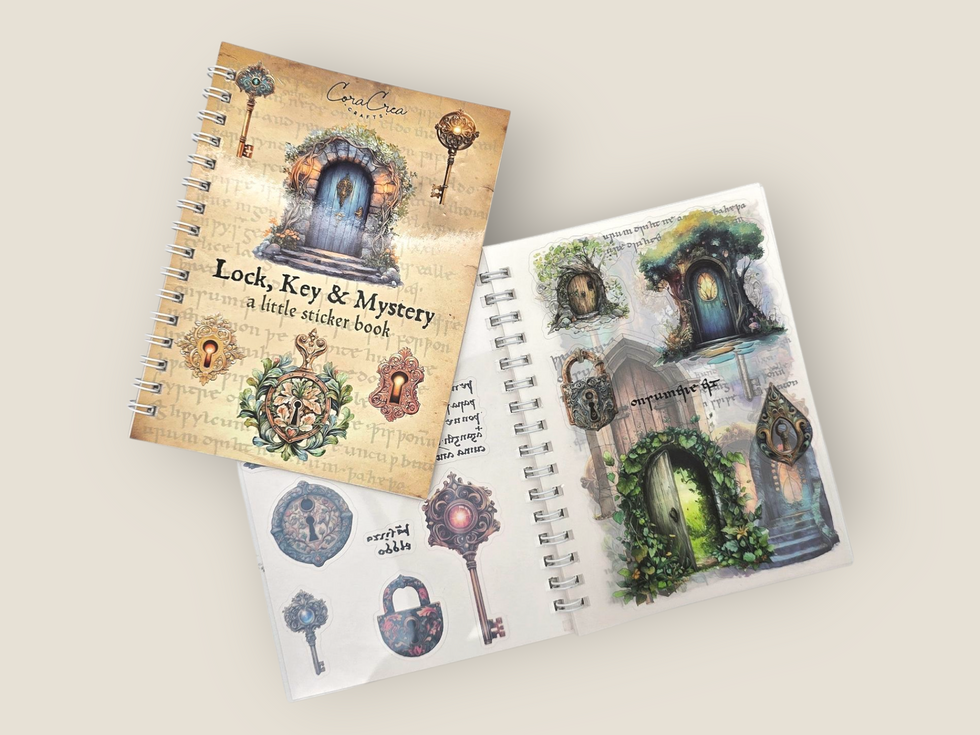 CoraCreaCrafts Lock & Keys Sticker Book