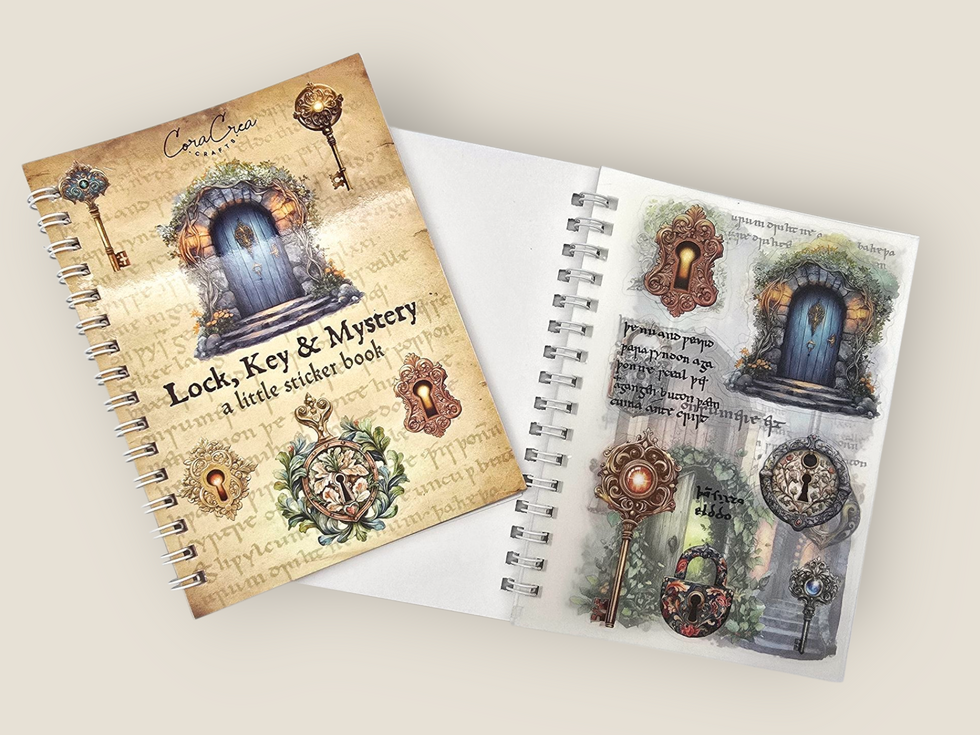 CoraCreaCrafts Lock & Keys Sticker Book