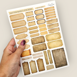 CoraCreaCrafts Letter Basic Stickers