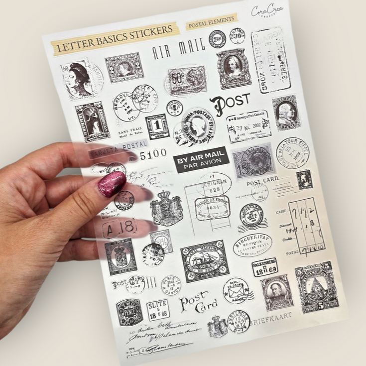 CoraCreaCrafts Letter Basic Stickers