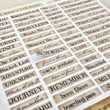 CoraCreaCrafts Travel Basic Stickers