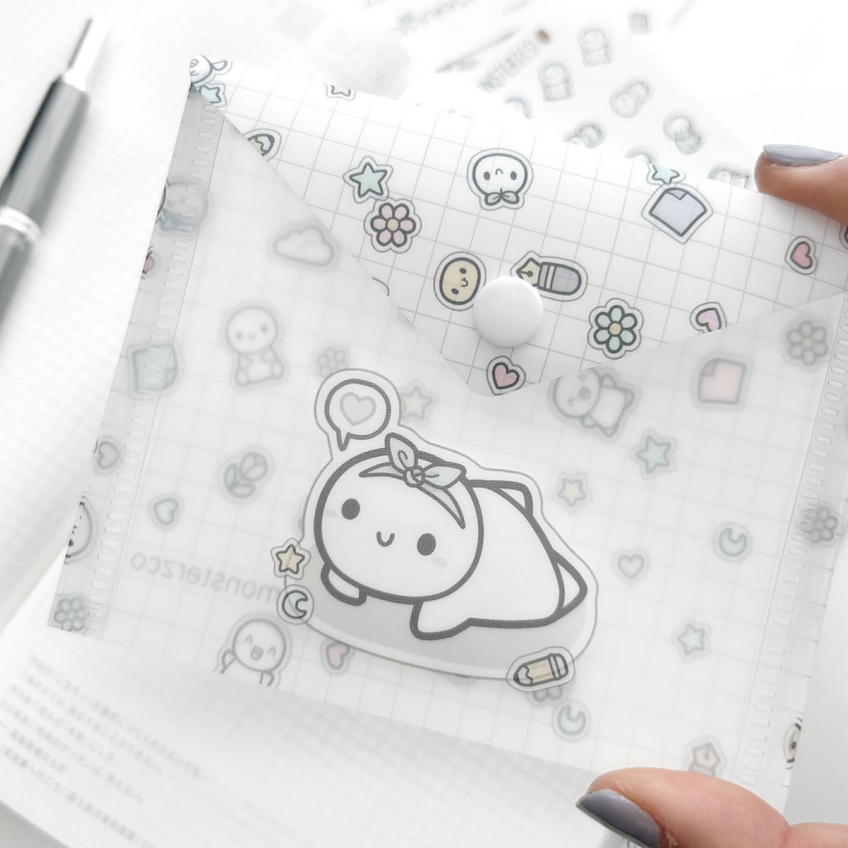 TheCoffeeMonsterzCo Plastic Sticker Envelope - Stickers Everywhere