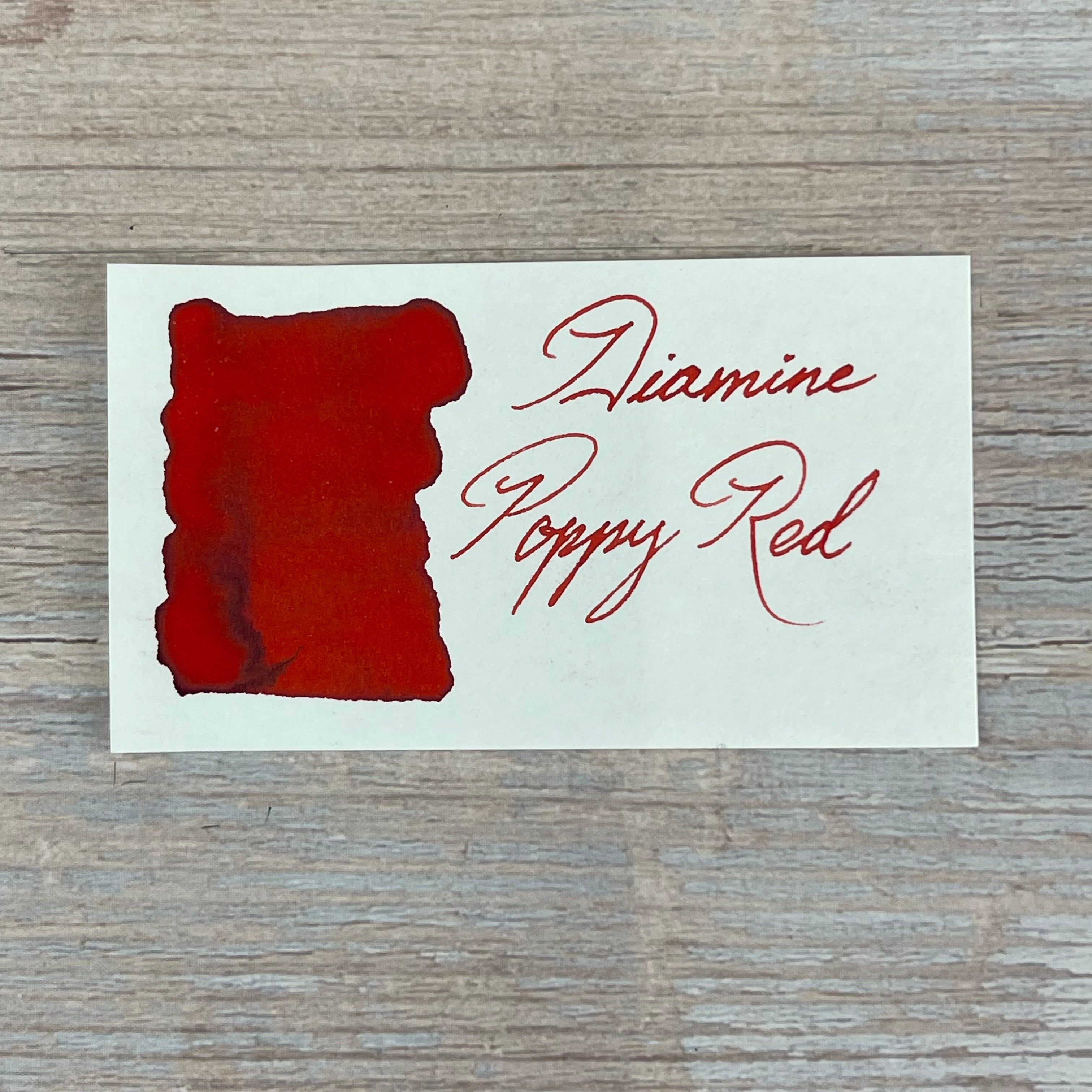 Diamine Poppy Red - 80ml Bottled Ink | Atlas Stationers