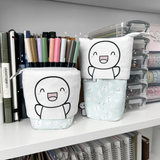 TheCoffeeMonsterzCo Standing Pencil Pouch - Blue Frosting