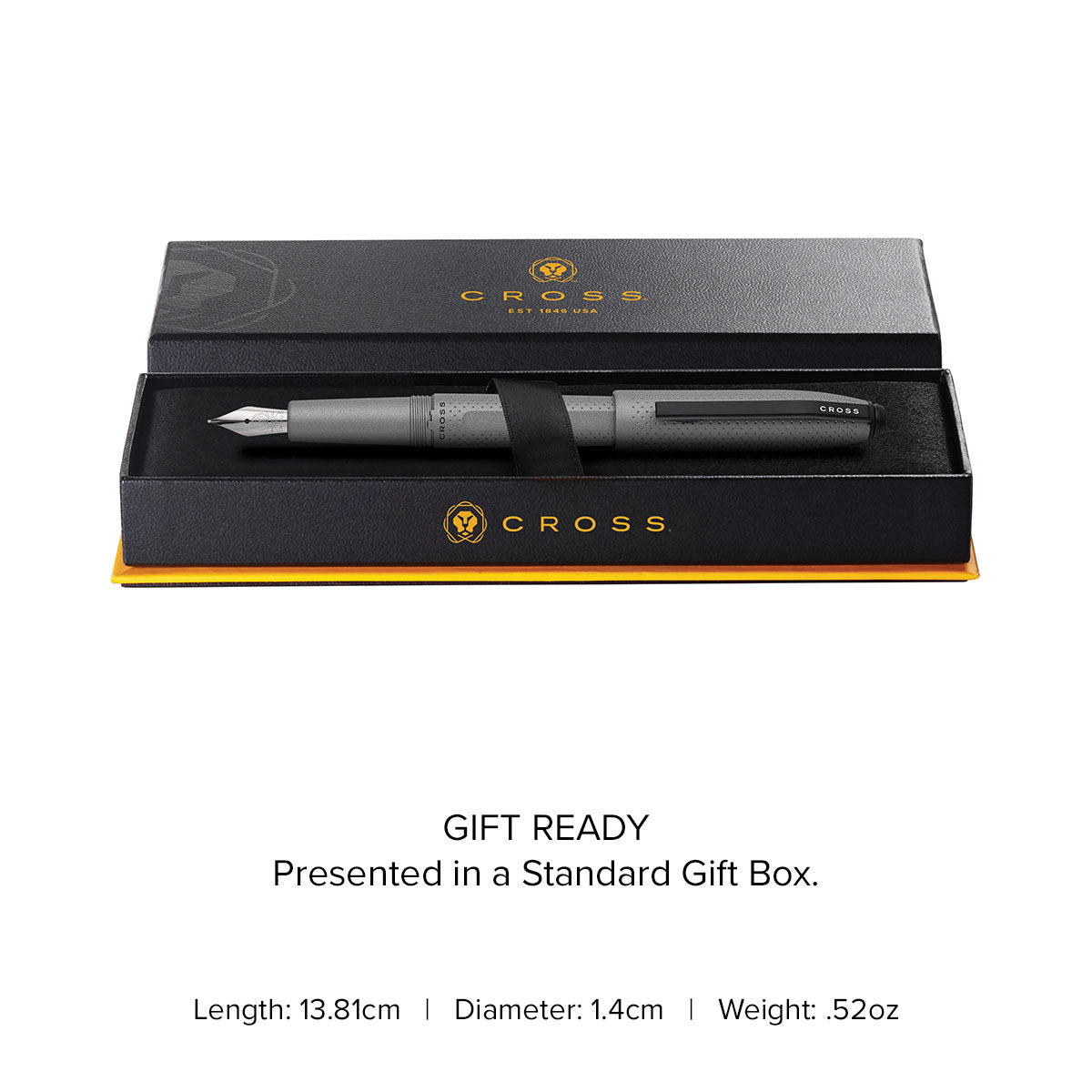 Prism Graphite Fountain Pen - gift box and specs