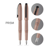 Prism Mocha Fountain Pen - info graphic