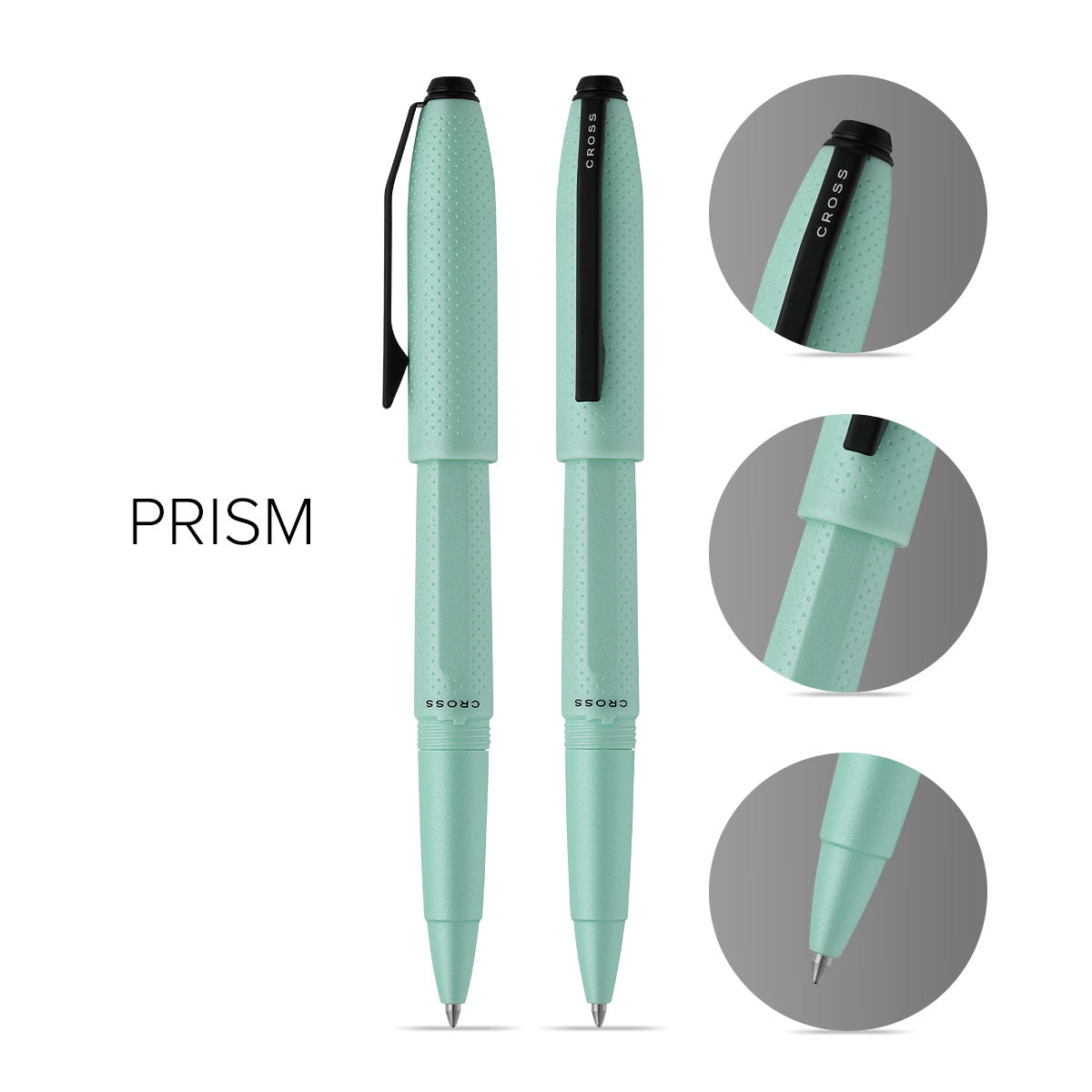 Prism Seafoam Rollerball Pen Info Graphic