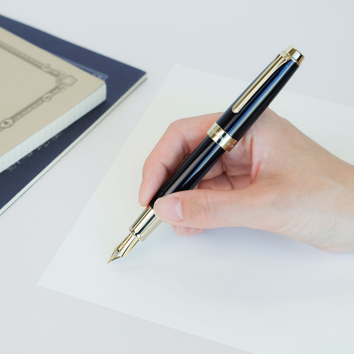 The Sailor Pro Gear Anchor Fountain Pen - Blue Dawn w/ Gold Trim