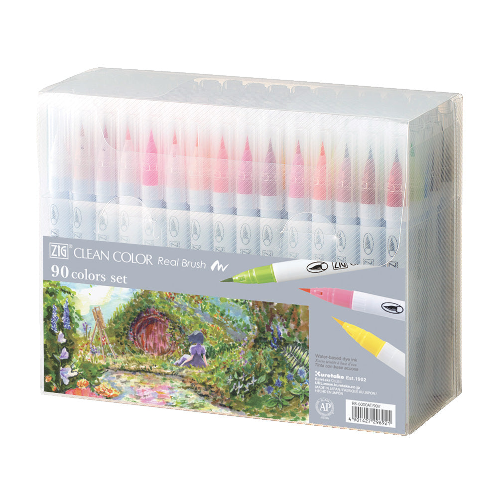 Kuretake Zig Clean Real Brush Markers (Set of 90) – Atlas Stationers