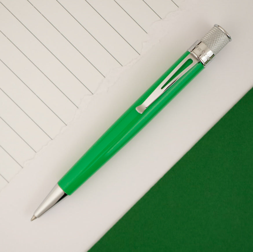 Retro 51 Tornado Colorwave Collection Rollerball Pen - Go Green