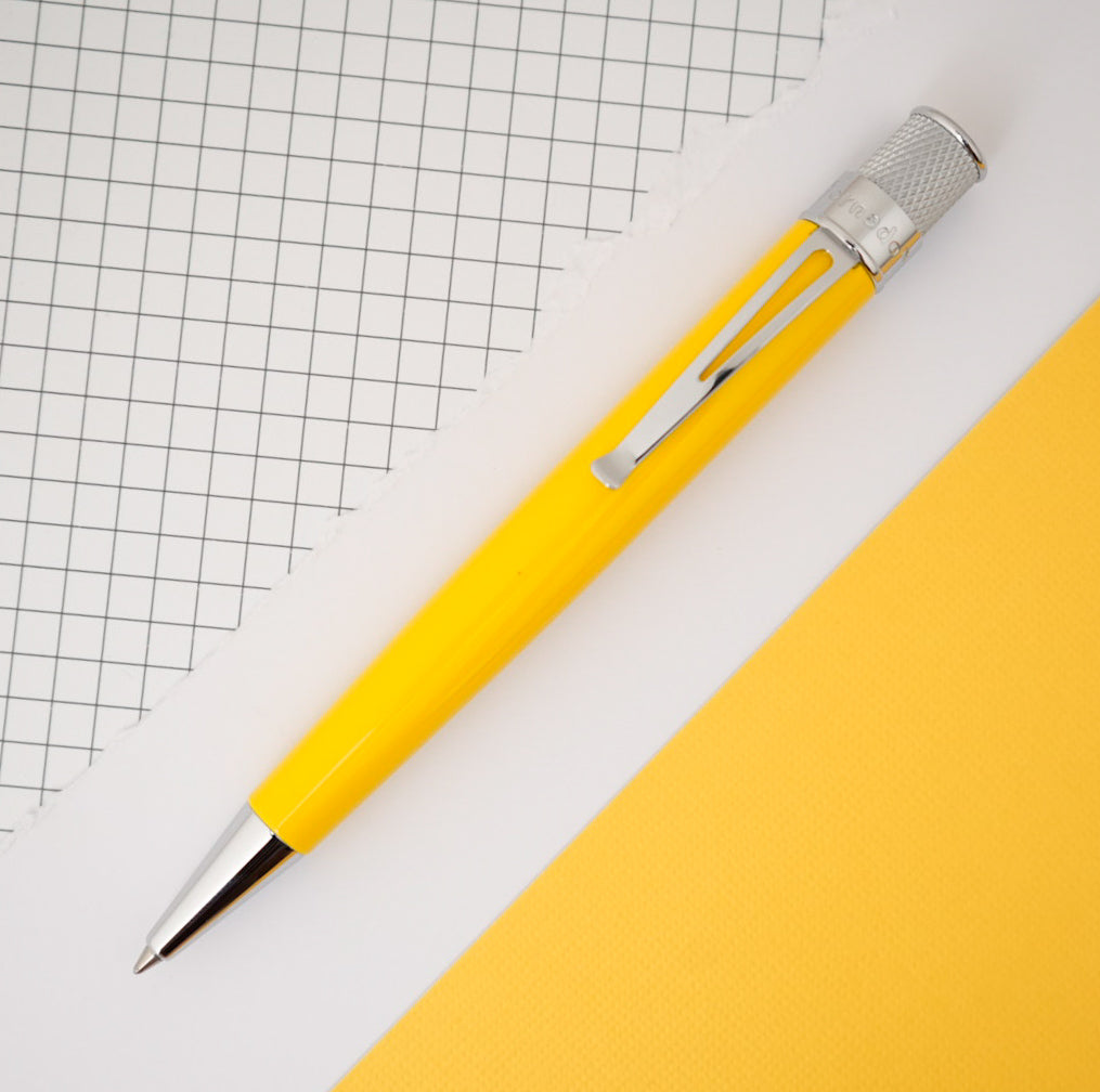 Retro 51 Tornado Colorwave Collection Rollerball Pen - Hello Yellow