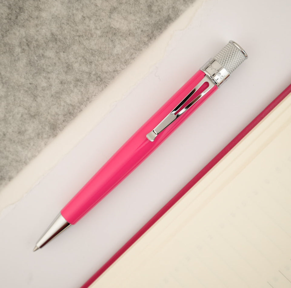 Retro 51 Tornado Colorwave Collection Rollerball Pen - Positively Pink