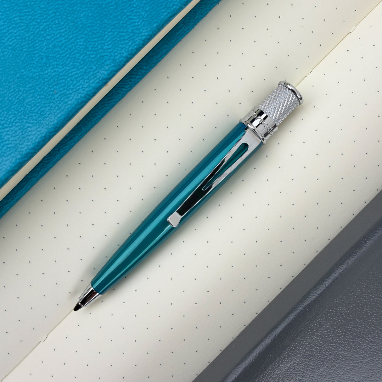 Retro 51 Tornado Elite Ballpoint Pen - Turquoise