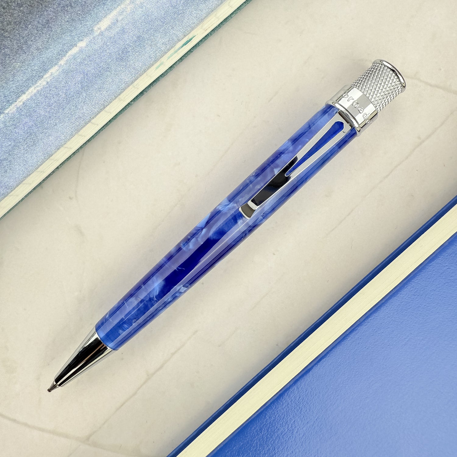 Retro 51 Vault Tornado Acrylic Rollerball Pen - Sapphire Blue