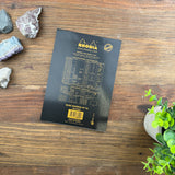 Rhodia Staplebound Notepad - Lined w/ margin 80 sheets - 6 x 8 1/4 - Black cover