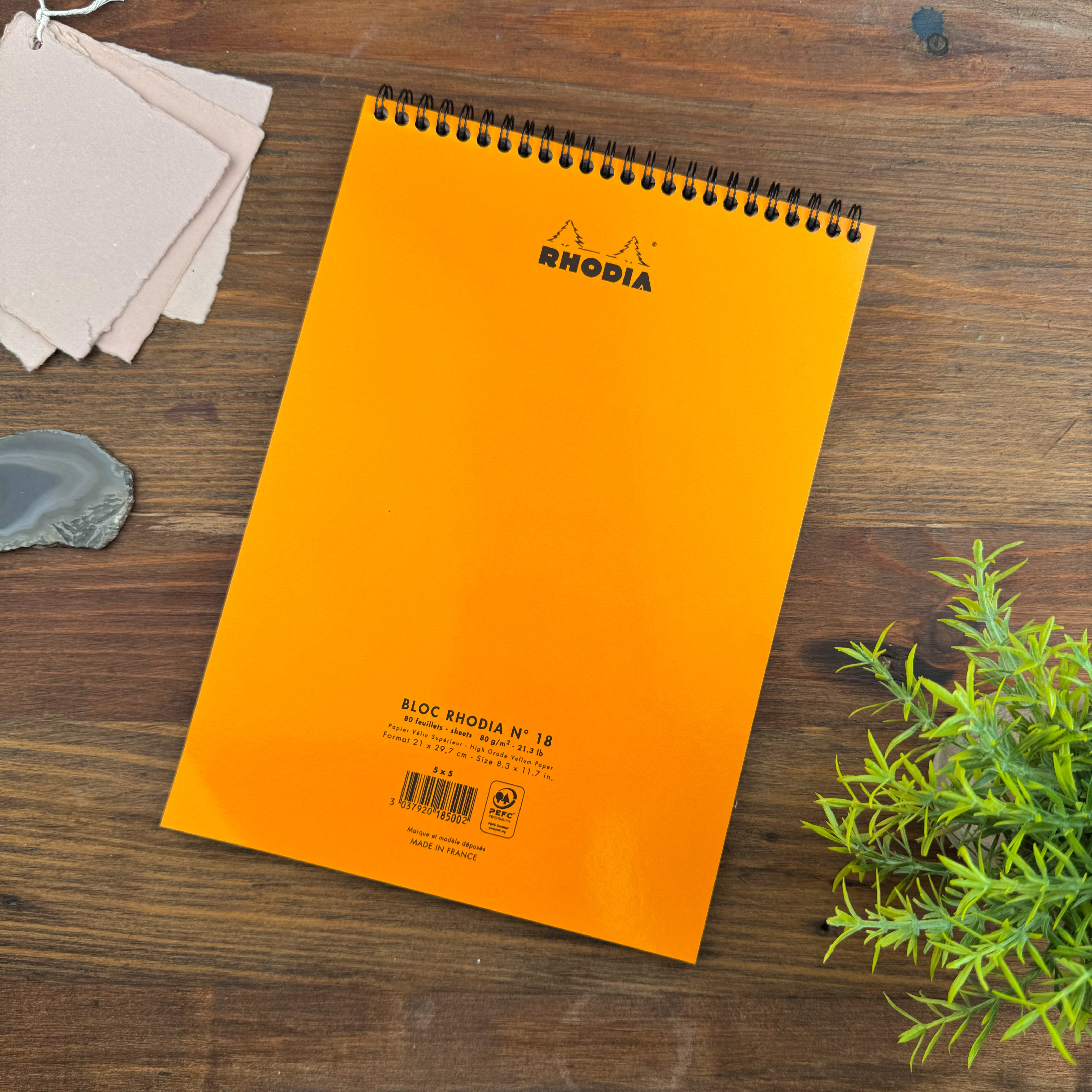 Rhodia Wirebound Notepad - Graph 80 sheets - 8 1/4 x 11 3/4