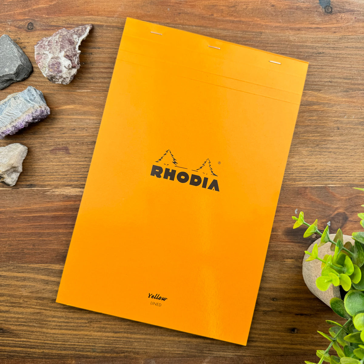 Rhodia Staplebound Notepad - Lined 80 sheets / Yellow paper - 8 1/4 x ...