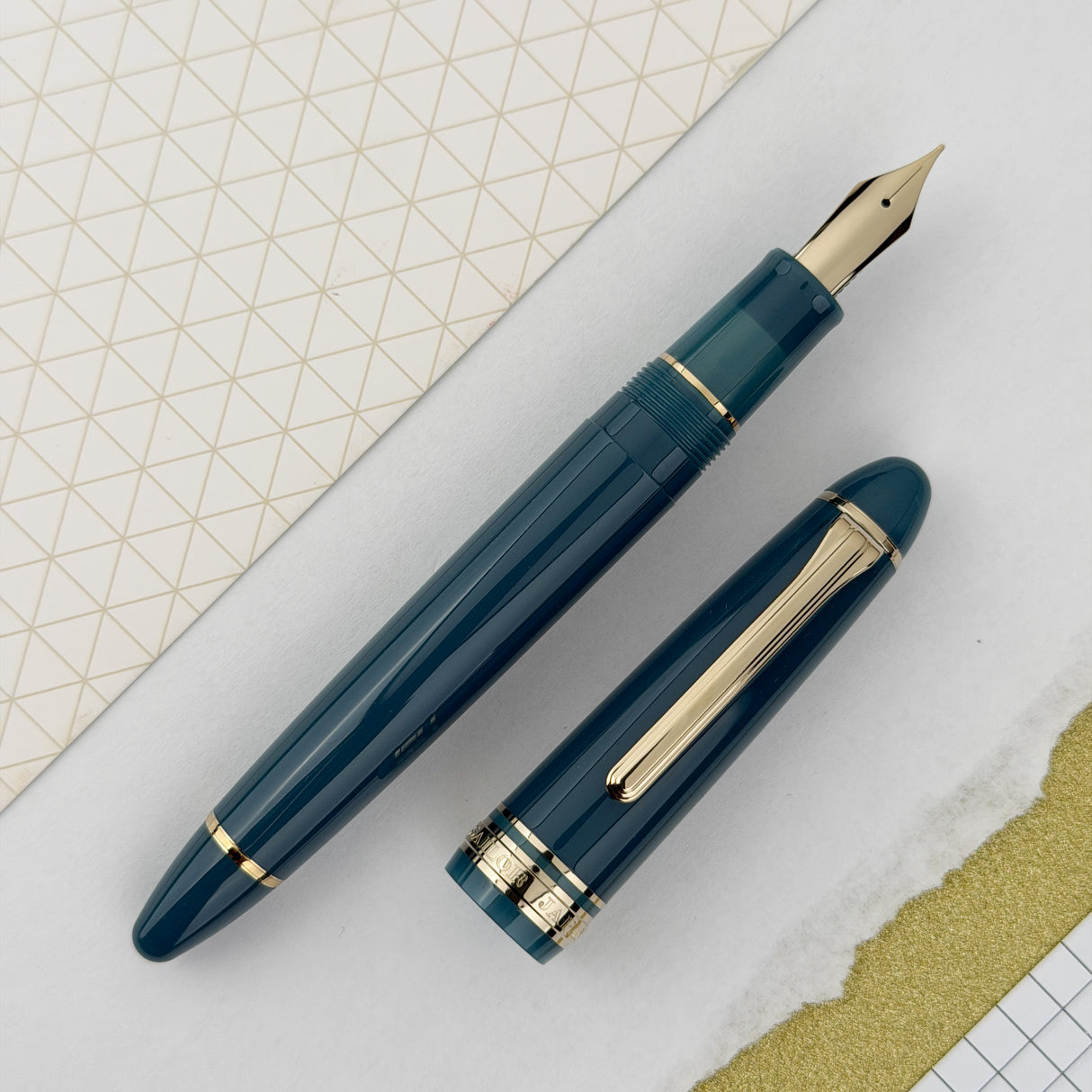 Sailor 1911 Casual L Basis Gold Trim Fountain Pen - Muted Green