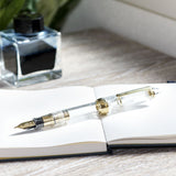 Sailor 1911 Casual L Demonstrator fountain pen on open notebook