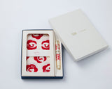 Sailor Pro Gear x Kamawanu Tsurumaru-ume fountain pen gift set with tenugui