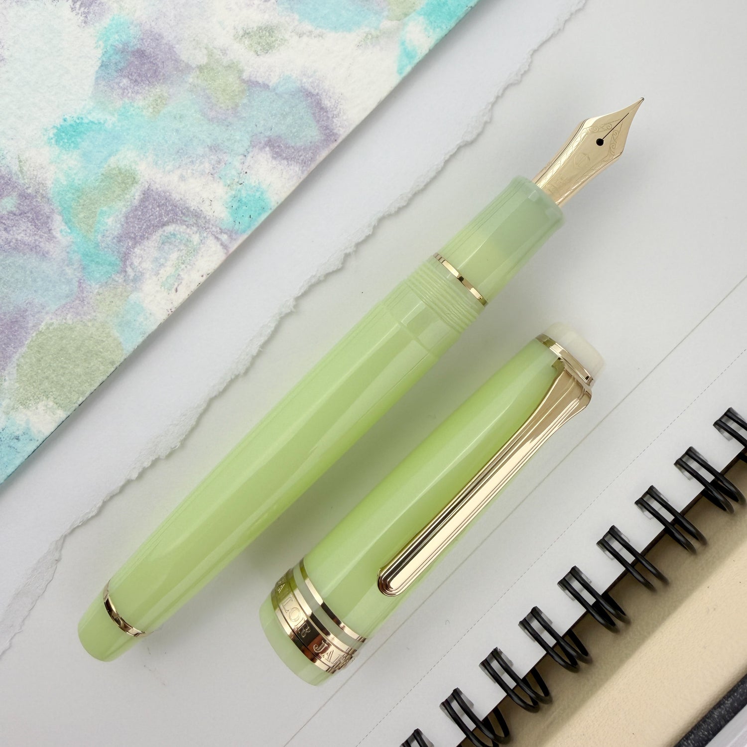 Sailor Shikiori Noyama No Uta Pro Gear Slim Fountain Pen - Haru-tsuge-dori