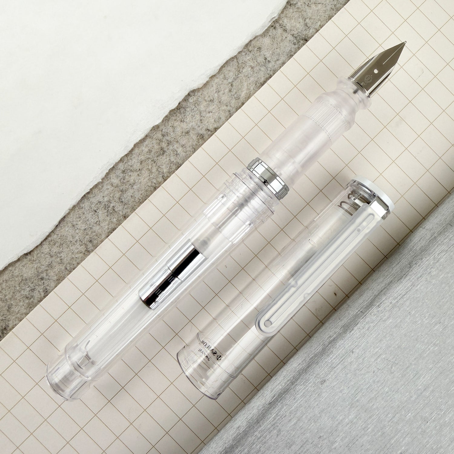 Sailor Tuzu Glassy Fountain Pen - Crystal White (Limited Edition)