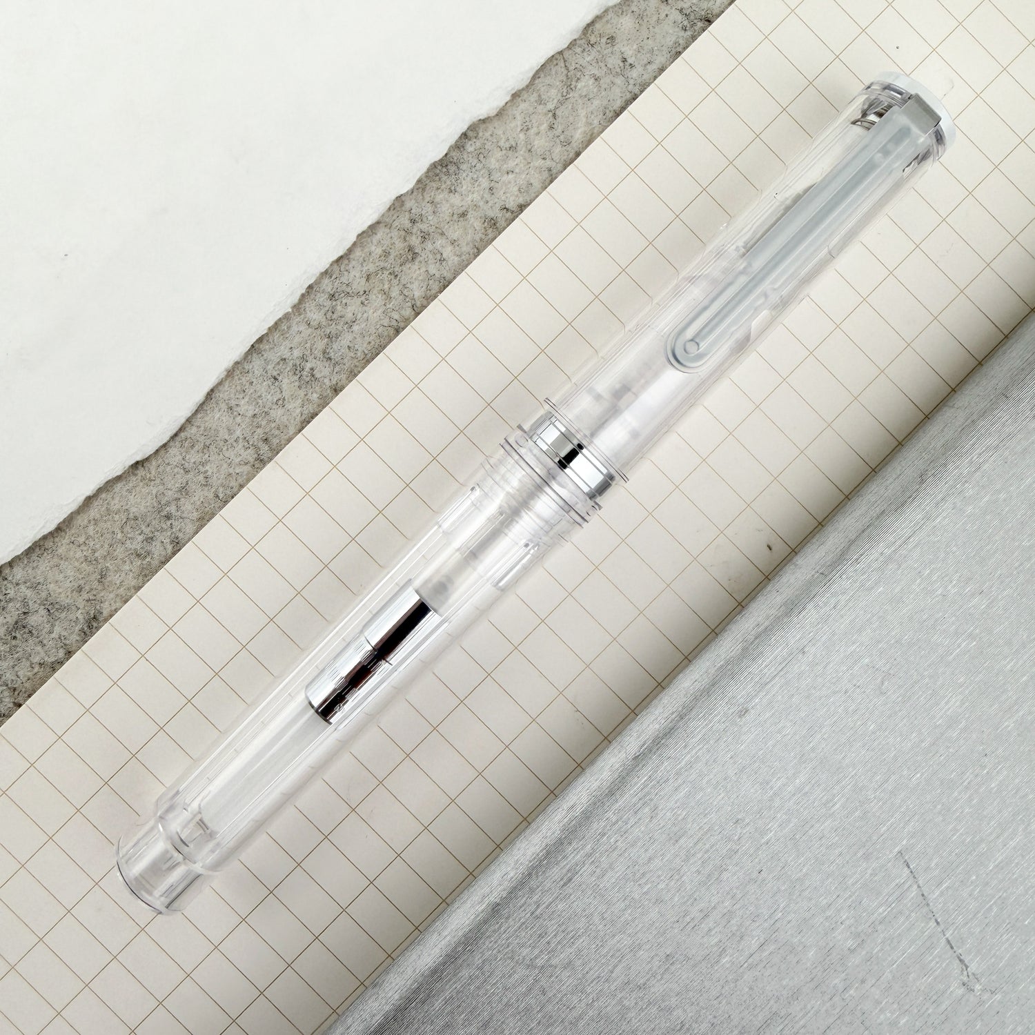 Sailor Tuzu Glassy Fountain Pen - Crystal White (Limited Edition)