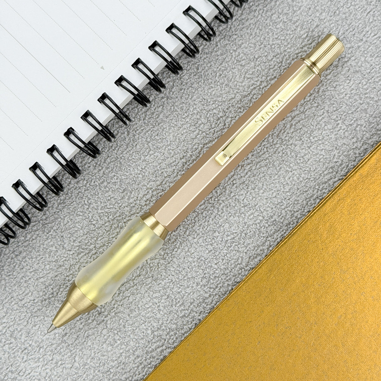 Sensa Sensagraph Ballpoint Pen - Antique Brass
