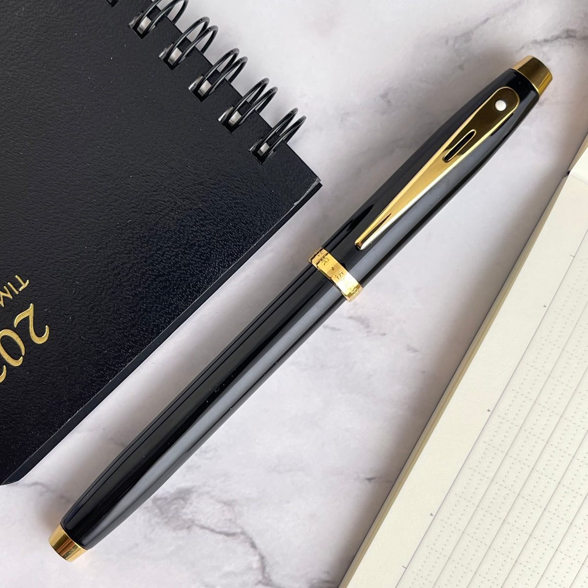 Sheaffer Ferrari 100 Black Tire Tread Ballpoint Pen– Vignette Stationery Sheaffer Ferrari 100 Black Tire Tread Ballpoint Pen– Vignette Stationery